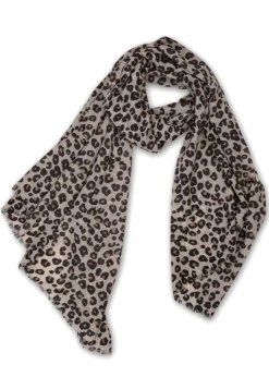 Kaschmir Schal leopard limited edition weiss