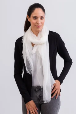 Kaschmir Schal soft weiss