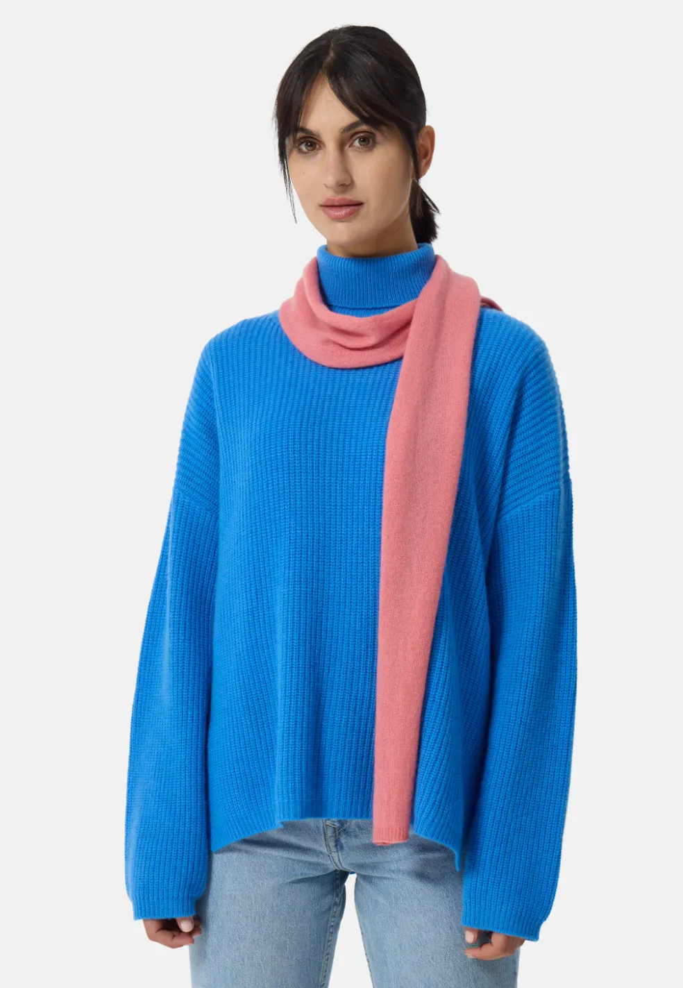 Kaschmir Schal trendy rostrot
