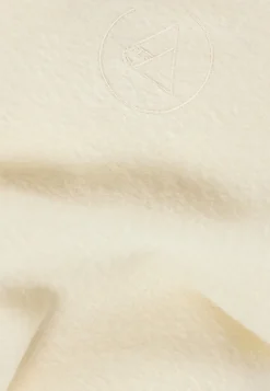 Kaschmir Schal uni mit Logo weiss