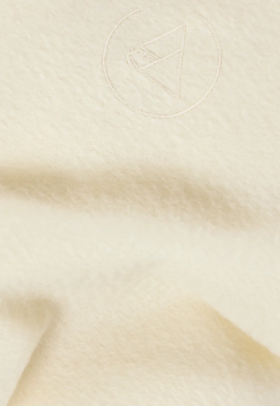 Kaschmir Schal uni mit Logo weiss