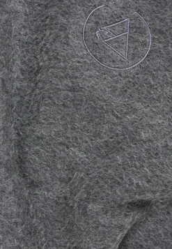 Kaschmir Schal uni mit Logo anthrazit