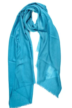 Kaschmir Seide Schal blau