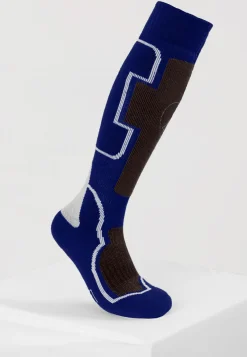 Kaschmir Ski- und Trekkingsocken blau
