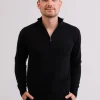 Kaschmir Stehkragen Pullover schwarz