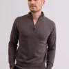 Kaschmir Stehkragen Pullover taupe melange