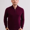 Kaschmir Stehkragen Pullover cranberry rot