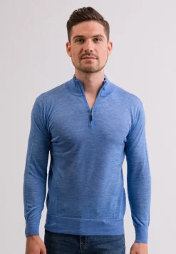 Kaschmir Stehkragen Pullover hellblau (Frühling)
