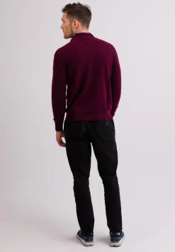 Kaschmir Stehkragen Pullover cranberry rot