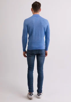 Kaschmir Stehkragen Pullover hellblau (Frühling)