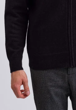 Kaschmir Stehkragen Pullover dunkel anthrazit