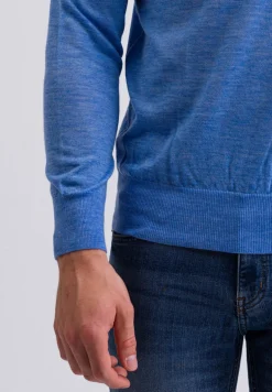 Kaschmir Stehkragen Pullover hellblau (Frühling)