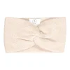 Kaschmir Stirnband geknotet beige mit lurex
