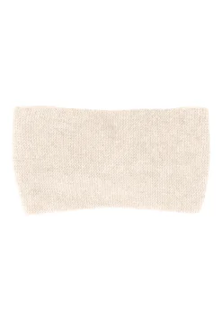 Kaschmir Stirnband geknotet beige mit lurex