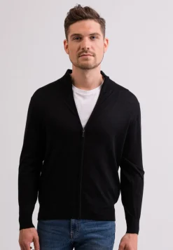 Kaschmir Strickjacke Cardigan schwarz (Frühling)