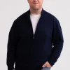 Kaschmir Strickjacke Cardigan marine blau