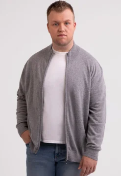 Kaschmir Strickjacke Cardigan grau