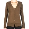 Kaschmir Strickjacke Cardigan V-Ausschnitt mocha