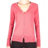 Kaschmir Strickjacke Cardigan V-Ausschnitt virtual pink