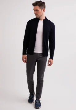 Kaschmir Strickjacke Cardigan marine blau
