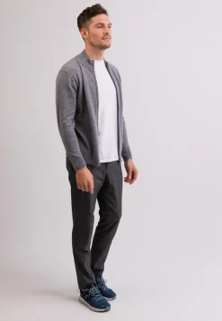 Kaschmir Strickjacke Cardigan grau