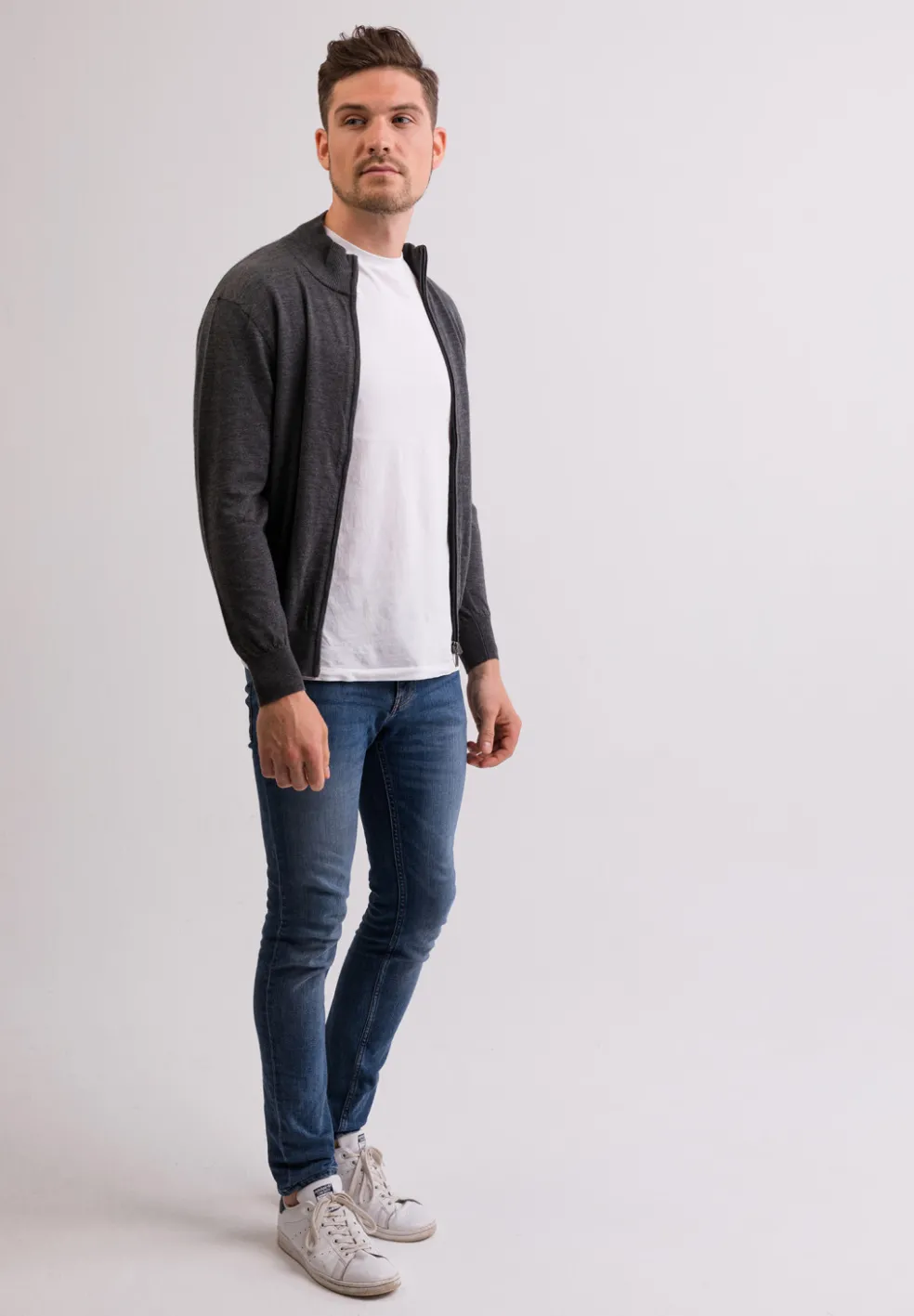 Kaschmir Strickjacke Cardigan flanell (Frühling)