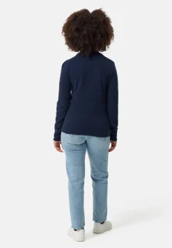 Kaschmir Strickjacke Cardigan mit Reissverschluss marine blau