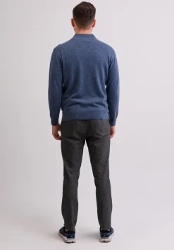 Kaschmir Strickjacke Cardigan jeans blau