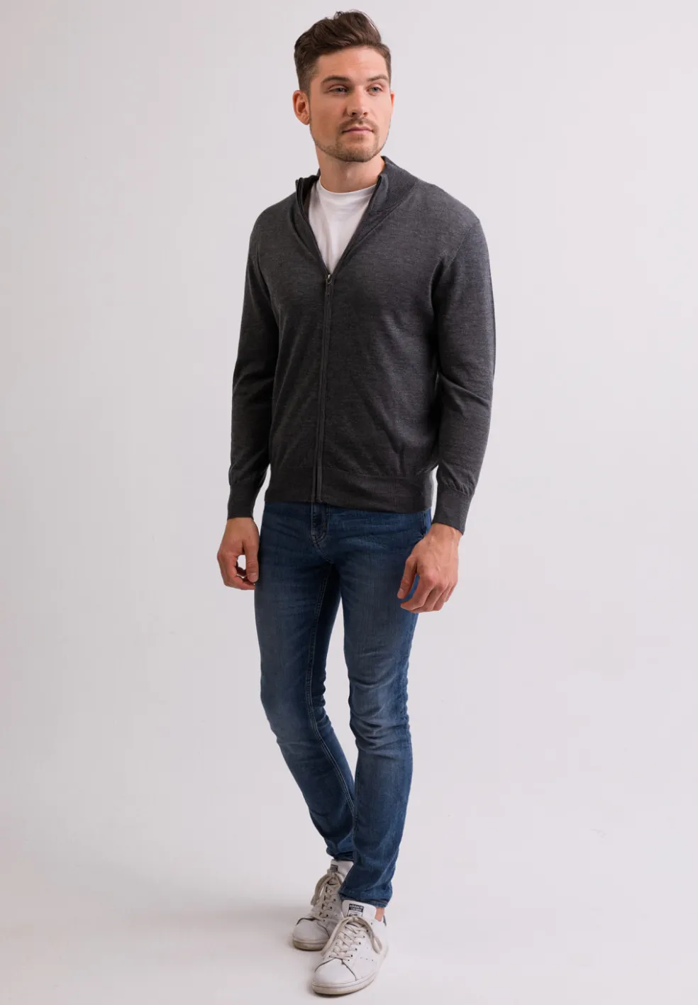 Kaschmir Strickjacke Cardigan flanell (Frühling)
