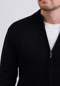 Kaschmir Strickjacke Cardigan schwarz