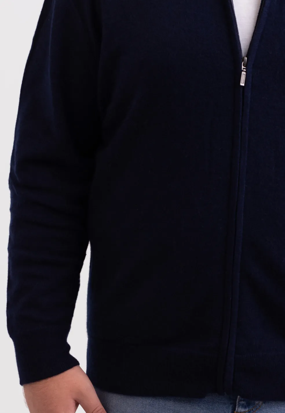 Kaschmir Strickjacke Cardigan marine blau