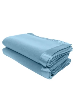 Kaschmir Tagesdecke himmelblau