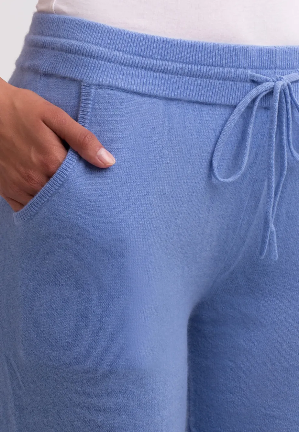 Kaschmir Trainerhose hellblau