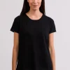 Kaschmir T-Shirt mit Rundhals schwarz