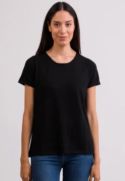 Kaschmir T-Shirt mit Rundhals schwarz