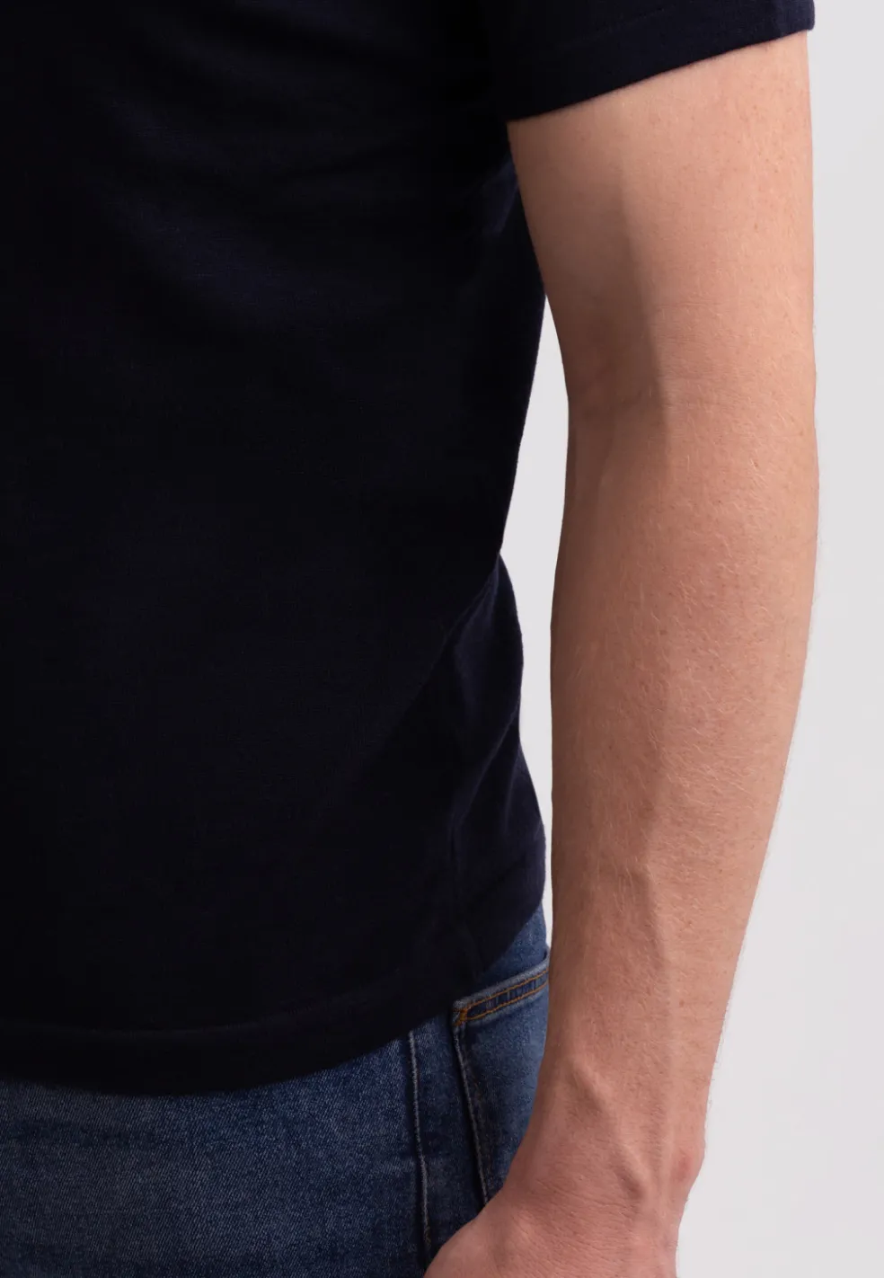 Kaschmir T-Shirt mit Rundhals marine blau