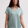 Kaschmir T-Shirt mit V-Ausschnitt minzgrün