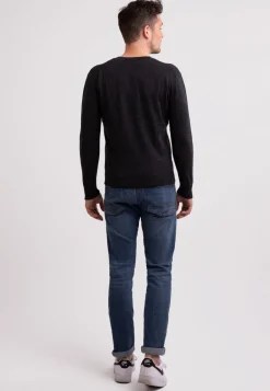 Kaschmir V-Ausschnitt Pullover dunkel anthrazit