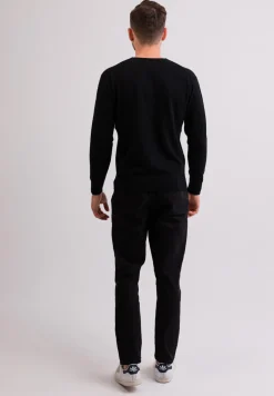 Kaschmir V-Ausschnitt Pullover schwarz