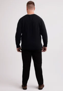 Kaschmir V-Ausschnitt Pullover holzkohle
