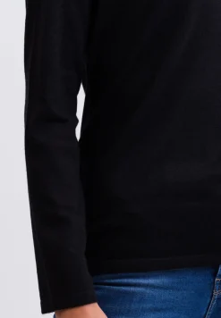 Kaschmir V-Ausschnitt Pullover schwarz (Frühling)