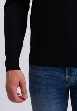 Kaschmir V-Ausschnitt Pullover schwarz (Frühling)