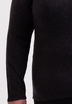 Kaschmir V-Ausschnitt Pullover dunkel anthrazit