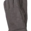 Lammlederhandschuhe mit Lammfell grau