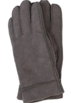 Lammlederhandschuhe mit Lammfell grau