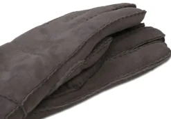 Lammlederhandschuhe mit Lammfell grau