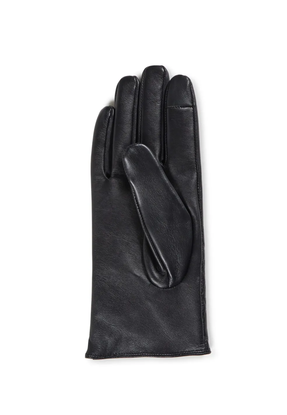 Lederhandschuhe mit caro style und Touchscreen tauglich schwarz