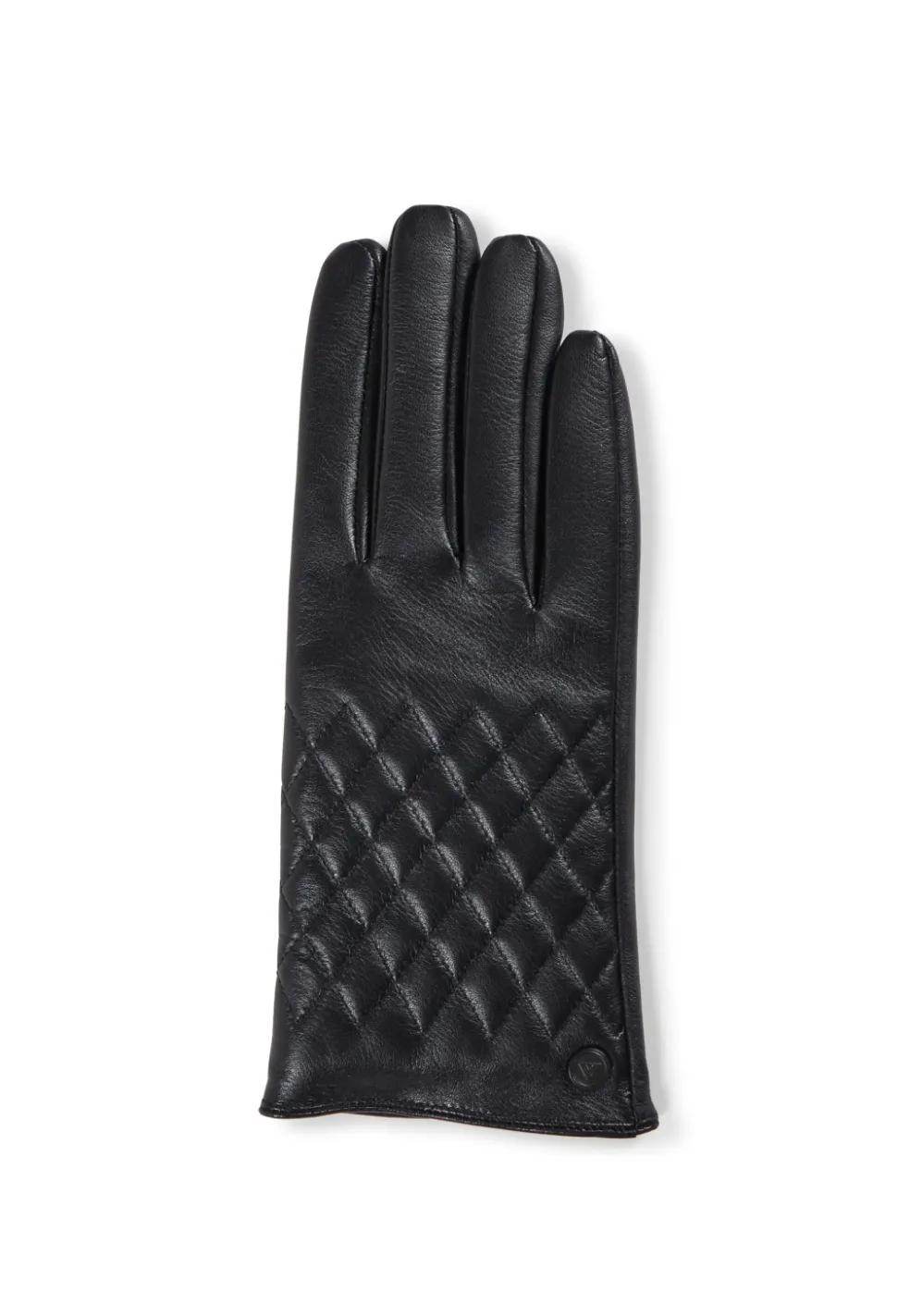 Lederhandschuhe mit caro style und Touchscreen tauglich schwarz