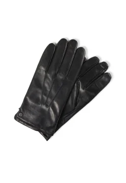 Lederhandschuhe mit Kaschmirfutter und Touchscreen tauglich schwarz