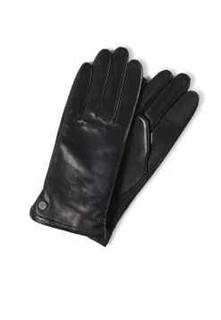 Lederhandschuhe mit Kaschmirfutter und Touchscreen tauglich schwarz